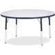 Jonti-Craft Berries Adult Height Color Edge Round Table - For - Table TopLaminated Round, Navy Top - Four Leg Base - 4 Legs - He