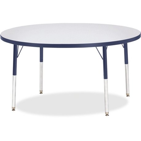 Jonti-Craft Berries Adult Height Color Edge Round Table - For - Table TopLaminated Round, Navy Top - Four Leg Base - 4 Legs - He