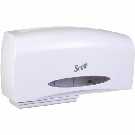 Scott Essential Coreless Jumbo Roll Toilet Paper Dispenser - Coreless Dispenser - 2 x Roll - 10.9" Height x 20.1" Width x 5.9" D