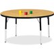 Jonti-Craft Berries Adult Height Color Top Round Table - For - Table TopBlack Oak Round, Laminated Top - Four Leg Base - 4 Legs 