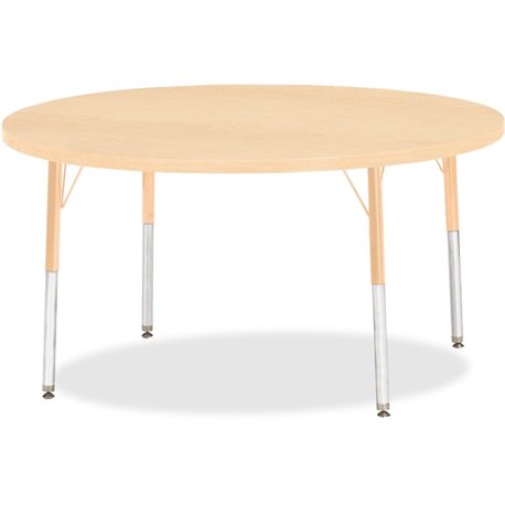 Jonti-Craft Berries Adult Height Maple Top/Edge Round Table - For - Table TopLaminated Round, Maple Top - Four Leg Base - 4 Legs