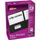 Avery Letter Pocket Folder - 8 1/2" x 11" - 40 Sheet Capacity - 2 Internal Pocket(s) - Paper - Black - 0% Recycled - 25 / Box