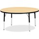 Jonti-Craft Berries Elementary Height Color Top Round Table - For - Table TopLaminated Round, Maple Top - Four Leg Base - 4 Legs