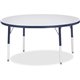 Jonti-Craft Berries Elementary Height Color Edge Round Table - For - Table TopNavy Round Top - Four Leg Base - 4 Legs - Height A