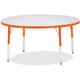 Jonti-Craft Berries Elementary Height Color Edge Round Table - For - Table TopOrange Round Top - Four Leg Base - 4 Legs - Height