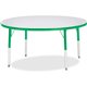 Jonti-Craft Berries Elementary Height Color Edge Round Table - For - Table TopGreen Round Top - Four Leg Base - 4 Legs - Height 