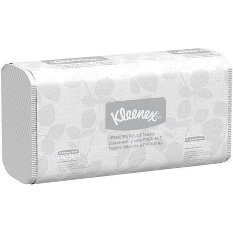 Kleenex Premiere Folded Towels - 9.40" x 12.40" - White - Paper - 120 Per Pack - 25 / Carton