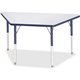 Jonti-Craft Berries Adult-Size Gray Laminate Trapezoid Table - For - Table TopLaminated Trapezoid, Navy Top - Four Leg Base - 4 