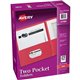 Avery Letter Pocket Folder - 8 1/2" x 11" - 40 Sheet Capacity - 2 Internal Pocket(s) - Paper - Red - 0% Recycled - 25 / Box