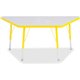 Jonti-Craft Berries Elementary Height Prism Edge Trapezoid Table - For - Table TopLaminated Trapezoid, Yellow Top - Four Leg Bas