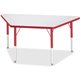 Jonti-Craft Berries Elementary Height Prism Edge Trapezoid Table - For - Table TopLaminated Trapezoid, Red Top - Four Leg Base -