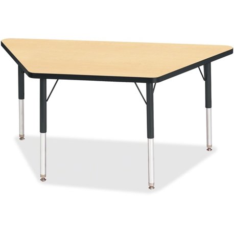 Jonti-Craft Berries Elementary Height Classic Trapezoid Table - For - Table TopLaminated Trapezoid, Maple Top - Four Leg Base - 