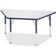 Jonti-Craft Berries Elementary Height Prism Edge Trapezoid Table - For - Table TopLaminated Trapezoid, Navy Top - Four Leg Base 