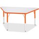 Jonti-Craft Berries Elementary Height Prism Edge Trapezoid Table - For - Table TopLaminated Trapezoid, Orange Top - Four Leg Bas