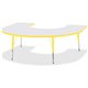 Jonti-Craft Berries Prism Horseshoe Student Table - For - Table TopLaminated Horseshoe-shaped, Yellow Top - Four Leg Base - 4 Le