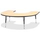 Jonti-Craft Berries Adult Black Edge Horseshoe Table - For - Table TopLaminated Horseshoe-shaped, Maple Top - Four Leg Base - 4 