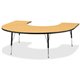 Jonti-Craft Berries Adult Black Edge Horseshoe Table - For - Table TopBlack Oak Horseshoe-shaped, Laminated Top - Four Leg Base 