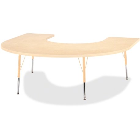 Jonti-Craft Berries Adult Maple Laminate Horseshoe Table - For - Table TopLaminated Horseshoe-shaped, Maple Top - Four Leg Base 