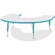 Jonti-Craft Berries Elementary Height Prism Edge Horseshoe Table - For - Table TopLaminated Horseshoe-shaped, Teal Top - Four Le