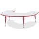 Jonti-Craft Berries Elementary Height Prism Edge Horseshoe Table - For - Table TopLaminated Horseshoe-shaped, Red Top - Four Leg