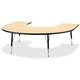 Jonti-Craft Berries Elementary Black Edge Horseshoe Table - For - Table TopLaminated Horseshoe-shaped, Maple Top - Four Leg Base