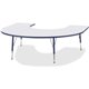 Jonti-Craft Berries Elementary Height Prism Edge Horseshoe Table - For - Table TopLaminated Horseshoe-shaped, Navy Top - Four Le