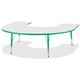 Jonti-Craft Berries Elementary Height Prism Edge Horseshoe Table - For - Table TopGreen Horseshoe-shaped, Laminated Top - Four L