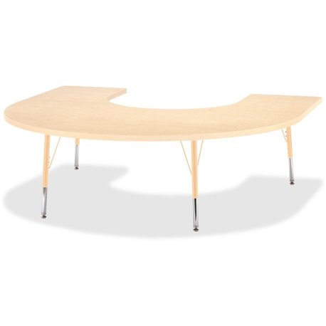 Jonti-Craft Berries Elementary Maple Laminate Horseshoe Table - For - Table TopLaminated Horseshoe-shaped, Maple Top - Four Leg 