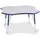 Jonti-Craft Berries Prism Four-Leaf Student Table - For - Table TopGray, Laminated Top - Four Leg Base - 4 Legs - Height Adjusta