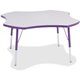 Jonti-Craft Berries Prism Four-Leaf Student Table - For - Table TopLaminated, Purple Top - Four Leg Base - 4 Legs - Height Adjus