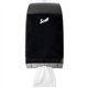 Scott Hygienic Bathroom Tissue Dispenser - 2 x Full Clip, 1 x Partial Clip - 13.3" Height x 7" Width x 5.7" Depth - Black - Tran
