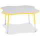 Jonti-Craft Berries Prism Four-Leaf Student Table - For - Table TopLaminated, Yellow Top - Four Leg Base - 4 Legs - Height Adjus