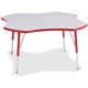 Jonti-Craft Berries Prism Four-Leaf Student Table - For - Table TopLaminated, Red Top - Four Leg Base - 4 Legs - Height Adjustab