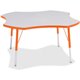 Jonti-Craft Berries Prism Four-Leaf Student Table - For - Table TopLaminated, Orange Top - Four Leg Base - 4 Legs - Height Adjus