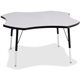 Jonti-Craft Berries Prism Four-Leaf Student Table - For - Table TopBlack, Laminated Top - Four Leg Base - 4 Legs - Height Adjust