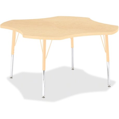 Jonti-Craft Berries Adult Maple Laminate Four-leaf Table - For - Table TopLaminated, Maple Top - Four Leg Base - 4 Legs - Height