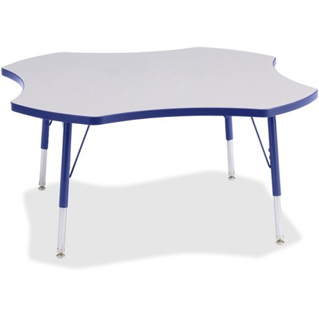 Jonti-Craft Berries Elementary Height Prism Four-Leaf Table - For - Table TopBlue, Laminated Top - Four Leg Base - 4 Legs - Heig