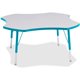 Jonti-Craft Berries Elementary Height Prism Four-Leaf Table - For - Table TopLaminated, Teal Top - Four Leg Base - 4 Legs - Heig