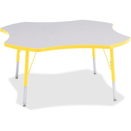 Jonti-Craft Berries Elementary Height Prism Four-Leaf Table - For - Table TopLaminated, Yellow Top - Four Leg Base - 4 Legs - He