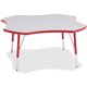 Jonti-Craft Berries Elementary Height Prism Four-Leaf Table - For - Table TopLaminated, Red Top - Four Leg Base - 4 Legs - Heigh