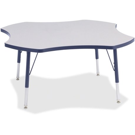 Jonti-Craft Berries Elementary Height Prism Four-Leaf Table - For - Table TopLaminated, Navy Top - Four Leg Base - 4 Legs - Heig