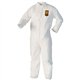Kleenguard A40 Coveralls - Zipper Front - 3-Xtra Large Size - Liquid, Flying Particle Protection - White - Comfortable, Zipper F