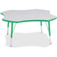 Jonti-Craft Berries Elementary Height Prism Four-Leaf Table - For - Table TopGreen, Laminated Top - Four Leg Base - 4 Legs - Hei