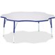 Jonti-Craft Berries Prism Six-Leaf Student Table - For - Table TopGray, Laminated Top - Four Leg Base - 4 Legs - Height Adjustab