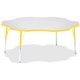 Jonti-Craft Berries Prism Six-Leaf Student Table - For - Table TopLaminated, Yellow Top - Four Leg Base - 4 Legs - Height Adjust