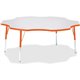 Jonti-Craft Berries Prism Six-Leaf Student Table - For - Table TopLaminated, Orange Top - Four Leg Base - 4 Legs - Height Adjust