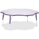 Jonti-Craft Berries Elementary Height Prism Six-Leaf Table - For - Table TopLaminated, Purple Top - Four Leg Base - 4 Legs - Hei