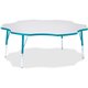 Jonti-Craft Berries Elementary Height Prism Six-Leaf Table - For - Table TopLaminated, Teal Top - Four Leg Base - 4 Legs - Heigh