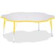 Jonti-Craft Berries Elementary Height Prism Six-Leaf Table - For - Table TopLaminated, Yellow Top - Four Leg Base - 4 Legs - Hei