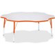 Jonti-Craft Berries Elementary Height Prism Six-Leaf Table - For - Table TopLaminated, Orange Top - Four Leg Base - 4 Legs - Hei